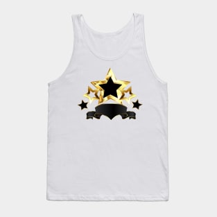 Five Stars with Black Ribbon Tank Top